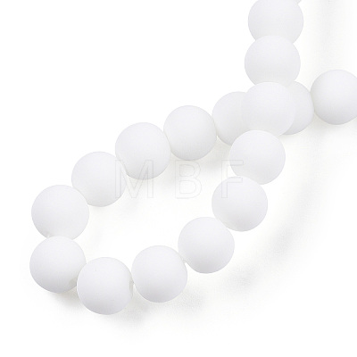 Opaque Glass Beads Strands GLAA-T032-P8mm-MD02-1