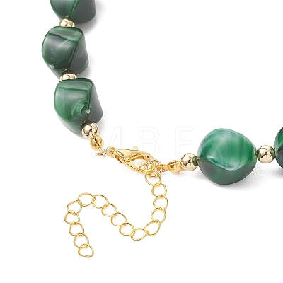Two Tone Acrylic Twist Beaded Necklaces NJEW-JN05840-02-1