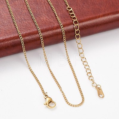 Ion Plating(IP) 304 Stainless Steel Necklaces NJEW-E080-11G-1