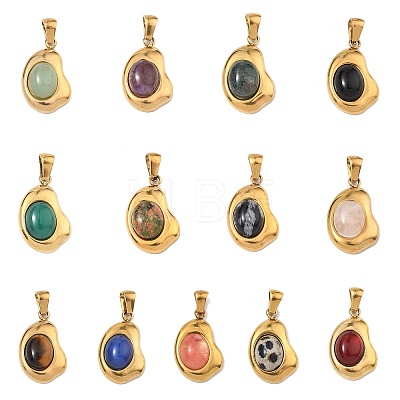 Natural & Synthetic Mixed Gemstone Pendants G-C278-01G-1