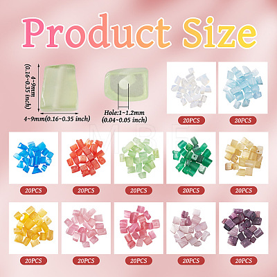 240Pcs 12 Colors Glass Imitation Gemstone Beads GLAA-TA0001-69-1