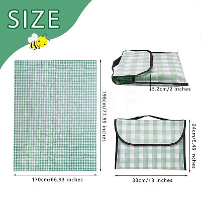 Portable Tartan Patern Non Woven Picnic Mat JX572B-02-1