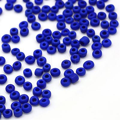 Frosted Opaque Glass Seed Beads SEED-R029-2mm-A09-1