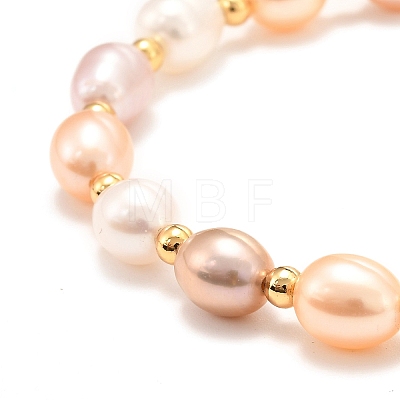 Natural Pearl Beaded Bracelets BJEW-D447-05G-01-1