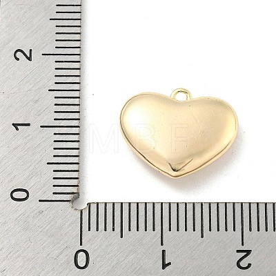 Brass Pave Shell Heart Charms KK-L211-016G-1
