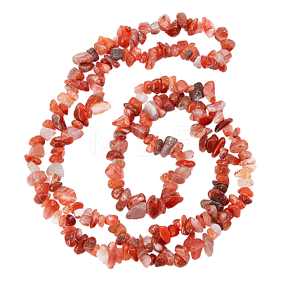 3 Strand Natural Carnelian Beads Strands G-BC0001-25-1