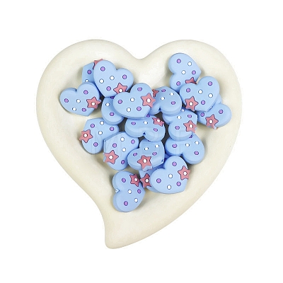 Heart Food Grade Eco-Friendly Silicone Beads PW-WG51534-06-1