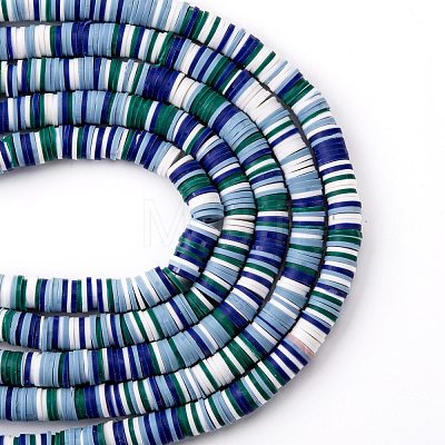Handmade Polymer Clay Beads Strands CLAY-R089-8mm-T006-1