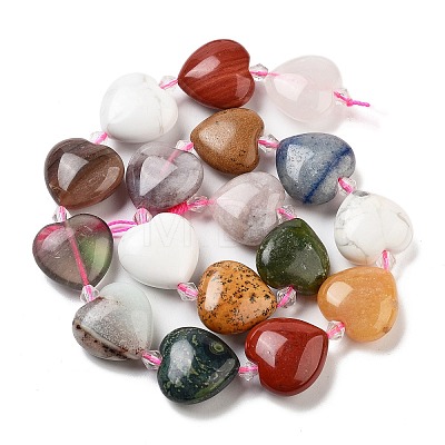 Natural Mixed Gemstone Beads Strands G-C150-A12-01-1