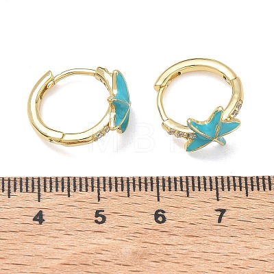 Brass Micro Pave Cubic Zirconia Hoop Earrings for Women EJEW-A167-23G-02-1