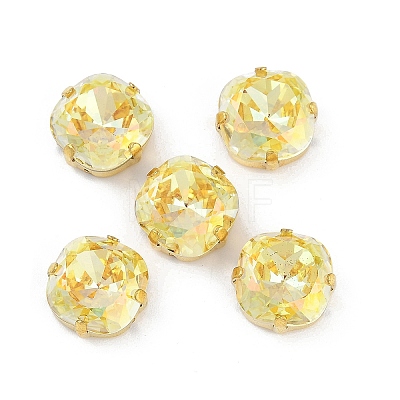 Brass Glass Rhinestone Sew on Rhinestones RGLA-U001-04G-01-1