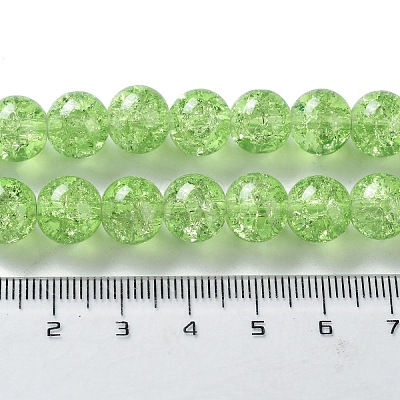 Crackle Glass Beads Strands X-CCG-Q001-10mm-11-1