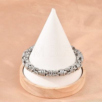 304 Stainless Steel Byzantine Chains Bracelets for Men SA-T001-01AS-1