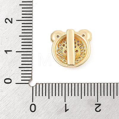 Brass Micro Pave Cubic Zirconia Slide Charms ZIRC-I068-04G-1