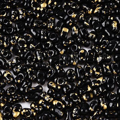 Picasso Spray Painted Glass Seed Beads SEED-T006-04-40-1