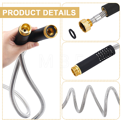 201 Stainless Steel & Aluminum Garden Hose Pipe AJEW-WH0696-686B-1