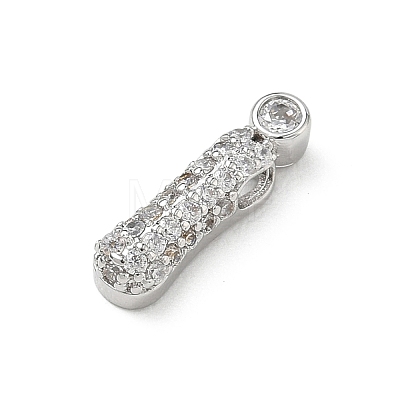 Brass Micro Pave Cubic Zirconia Pendants KK-A300-02P-I-1