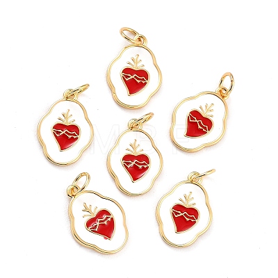 Brass Enamel Pendants LS-KK-P204-17G-1