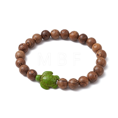 Wood Stretch Bracelets BJEW-JB11095-04-1