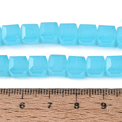 Imitation Jade Glass Beads Strands LS-GLAA-R041-8x8mm-B05-1
