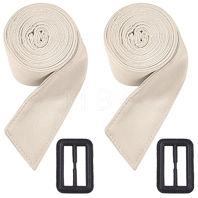 2Pcs Tie a Knot Polyester Waist Belt with Plastic Buckle AJEW-GF0014-53C-1