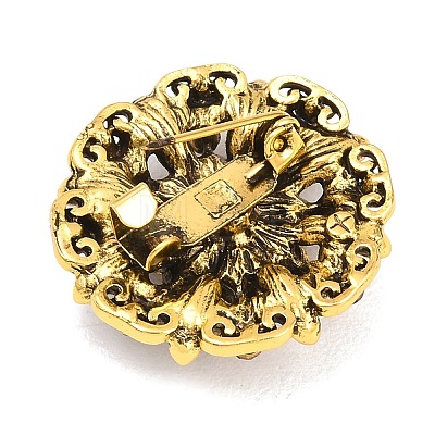 12Pcs Exquistie Rhinestone Brooch JEWB-G047-01AG-1