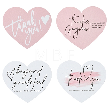 4 Bags 4 Styles Coated Paper Thank You Greeting Card DIY-FS0007-88-1