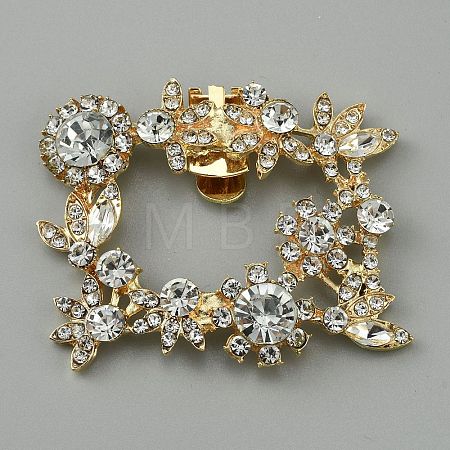 Alloy Crystal Rhinestone Wedding Shoe Decorations FIND-WH0120-80B-KCG-1