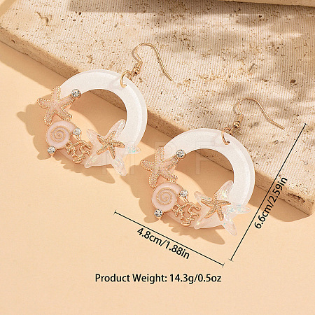 Alloy Enamel Dangle Earrings WGF042D-02-1