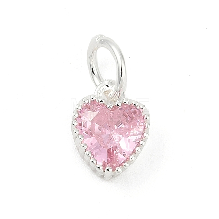Brass Micro Pave Cubic Zirconia Pendants KK-H204-01S-02-1