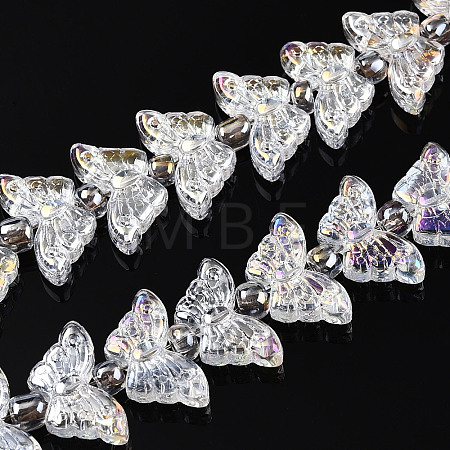Electroplate Glass Beads Strands EGLA-N012-04H-1