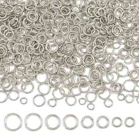 400Pcs 4 Styles Open Jump Rings Brass Jump Rings KK-FS0002-08P-1