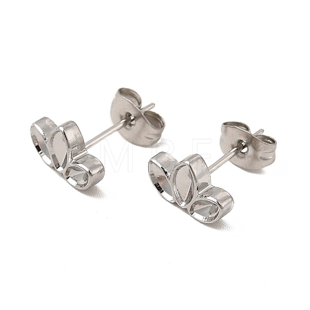 Non-Tarnish 304 Stainless Steel Stud Earring Cabochon Settings X-EJEW-I281-10P-1