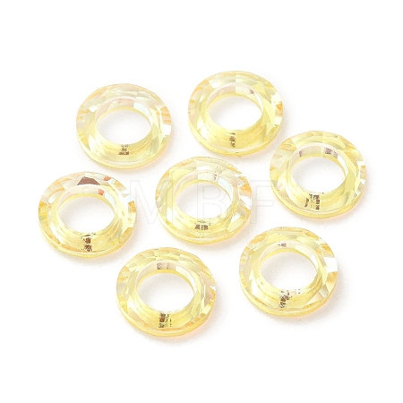 Electroplate Transparent Glass Linking Rings GLAA-F126-01A-1