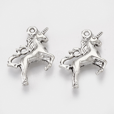 Tibetan Style Alloy Pendants TIBEP-T052-28AS-RS-1