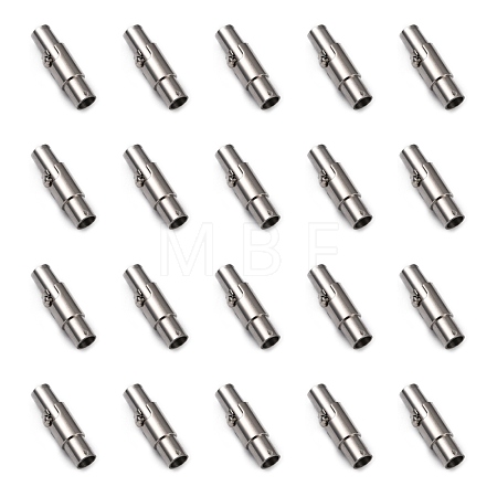 Tarnish Resistant 304 Stainless Steel Locking Tube Magnetic Clasps X-STAS-H019-5-1