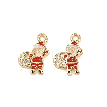 Brass Micro Pave Cubic Zirconia Charms LS-KK-Z129-01G-04-1