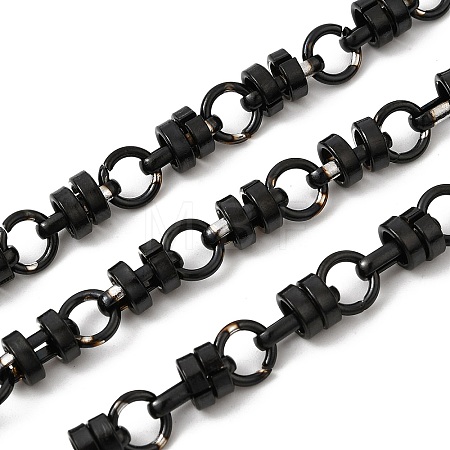 304 Stainless Steel Flat Round Link Chains CHS-K024-13EB-1