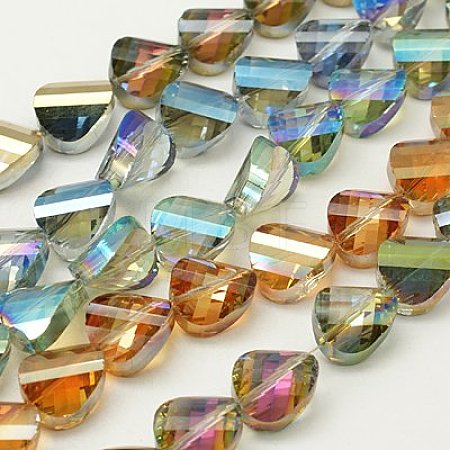 Electroplate Glass Beads Strands EGLA-J018-M-1