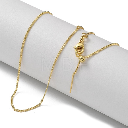 Brass Twisted Chain Necklaces NJEW-M083-01G-01-1
