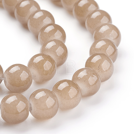 Imitation Jade Glass Beads Strands X-DGLA-S076-8mm-28-1