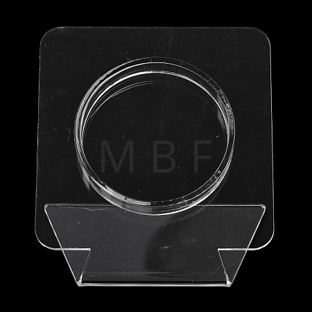 Clear Acrylic Slant Back Single Bracelet Bangle Display Stands BDIS-C003-01E-1