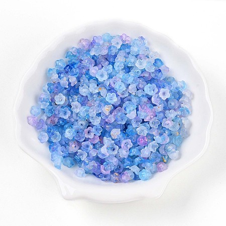 Frosted Transparent Acrylic Beads OACR-N137-72K-1
