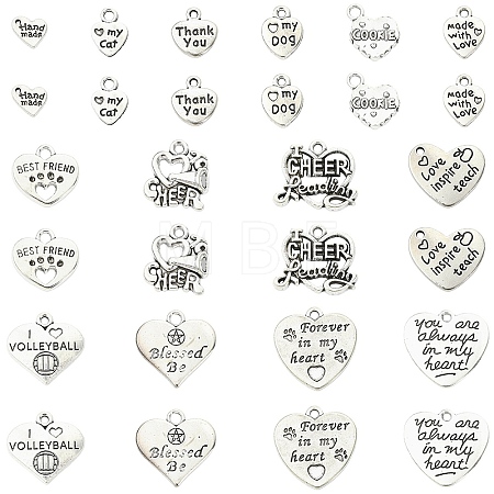 15Pcs 15 Styles Tibetan Style Alloy Pendants FIND-YW0011-88-1