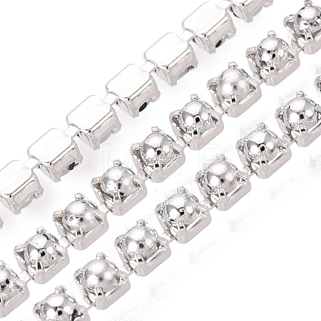 Iron & ABS Plastic Imitation Pearl Tennis Chains CH-Q006-01A-18-1