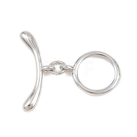 Ring Brass Toggle Clasps KK-G548-39P-1
