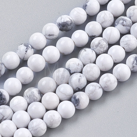 Natural Howlite Beads Strands TURQ-G091-10mm-1