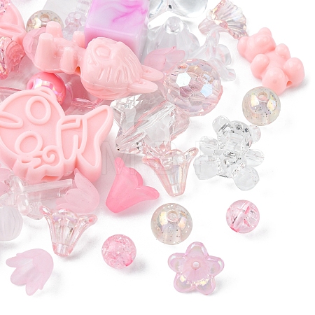 Opaque & Transparent Acrylic Beads MACR-YW0002-01C-1