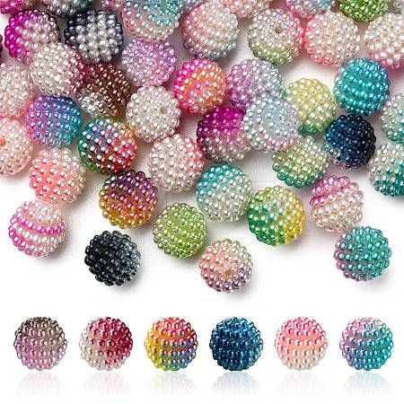 Imitation Pearl Acrylic Beads OACR-FS0001-28-1