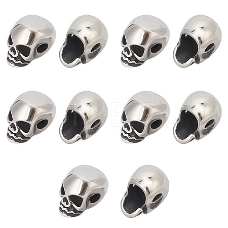 10Pcs Halloween 316 Surgical Stainless Steel Beads STAS-ME0002-89-1